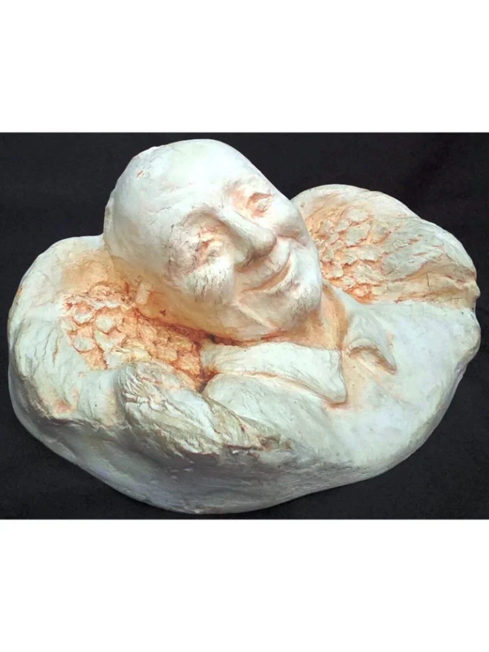 GRAND GUARDIANS Angel Wall Hangings Grandpa John & Grandma face head w/wings